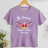 Inspired by Queen's Platinum Jubilee 2022 Elizabeth 70 Years T-shirt T-shirt Short Sleeve Men and Women