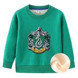 Children Boy Co Ord 2 Piece Set Fleece-Lined Thick Round Neck Children's Sweater