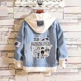 Comic Denim Jacket Male and Female Students Loose Sweater Denim Jacket
