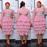 Nina Parker Black Dress Long Sleeve Cake Dress Sexy Lace Dress