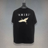 Amiri T Shirt Printed Casual Hip Hop Short Sleeve T-shirt for Men and Women