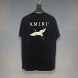 Amiri T Shirt Letter Print Casual Hip Hop Short Sleeve T-shirt for Men and Women