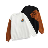 Preppy Aesthetic Sweatshirt Autumn Winter Sweater Coat for Men