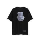 We11 Done T Shirts Bear Pattern Reflective round Neck T Shirts Men and Women