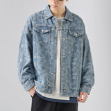 Paisley Denim Jacket Autumn and Winter Boys Denim Jacket Coat Printed Jacket