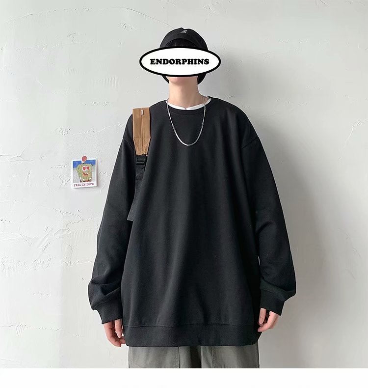 Men Sweatshirts Hat Sweater Men's Baggy Coat Spring and Autumn Thin