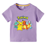 Children Pokemon Pikachu T Shirt Summer Clothing Short Sleeve T-shirt Boy Top