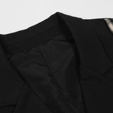 Men's Casual Suit Man Blzer Plaid Stitching Blazer Men's Loose Lapels Jacket Small Suit