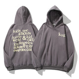 Kanye West KSG Hoodie Men's and Women's Graffiti Foam Letter Printing Hooded