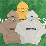 Fog Feel Of God Essentials Hoodie Double Line Letter Loose Sweater Knitted Pullover Hooded Sweater