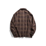 Men's Casual Suit Man Blzer Retro Plaid Suit Coat Men's Chain Loose Lapels Casual Small Suit