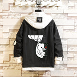 Comic Denim Jacket Men's and Women's Casual Loose Fashion Denim Jacket Autumn Clothing