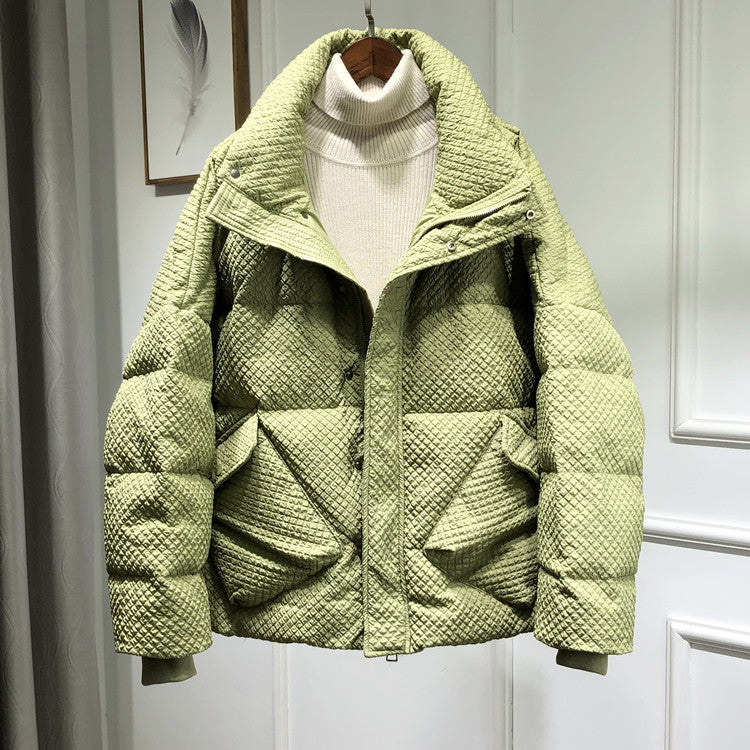 Women Winter Coats Puffer Jacket Down Coat Winter Down Jacket Women's Short Thick Loose White Duck Down