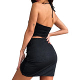 Nina Parker Black Dress Sexy Sheath Skirt
