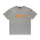 Amiri T Shirt Letter Print Casual Hip Hop round Neck Short Sleeve T-shirt