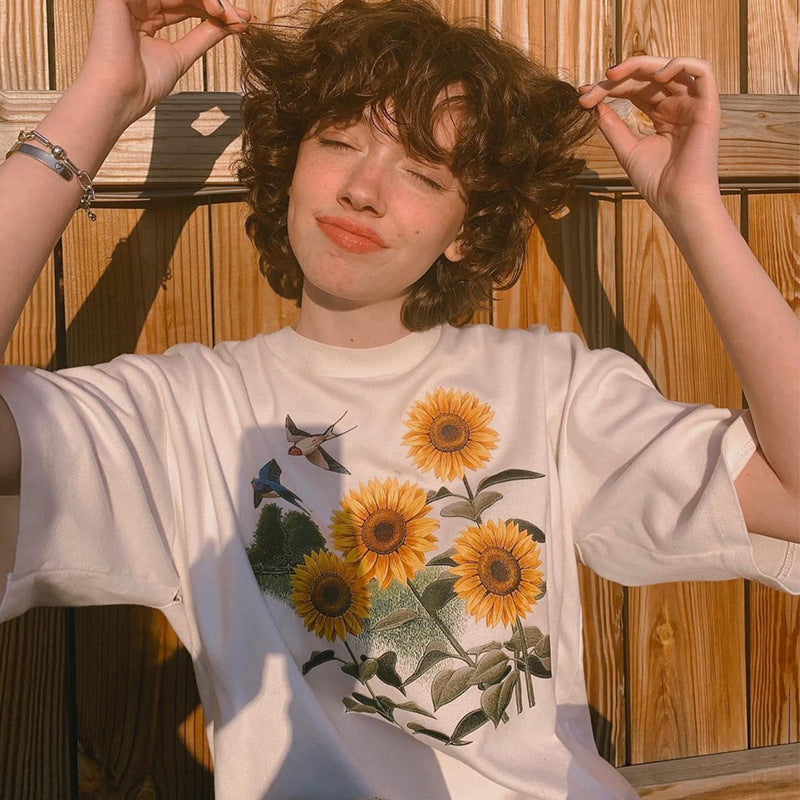 Preppy Aesthetic T Shirt Printed T-shirt Women Casual