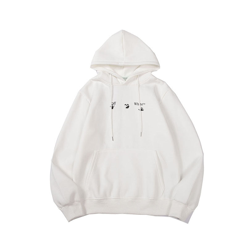 Loose Fleece-Lined  Blue Hedging Sweater hoodie