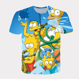 Homer Simpson Shirt Summer Printed Short-Sleeved T-shirt