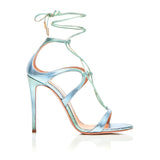 Nude Block Heel Peep Toe Summer Stiletto Heel High Heel Sandals