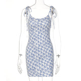 Maddy Euphoria Outfits Women's Spring Printed Sheath Dress