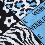 Men Sweater Vest Creative Contrasting Color Jacquard Knitted Vest Men's Loose V-neck Sleeveless Sweater