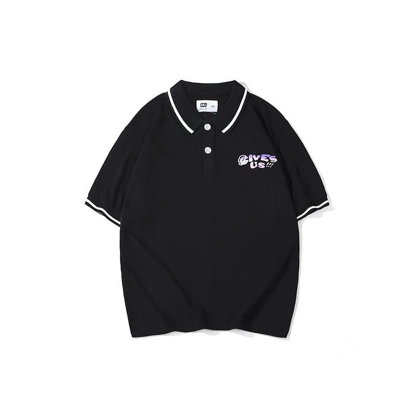 Children T Shrits Summer Boys Short Sleeve Polot Shirt