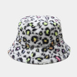 Leopard Fur Hat Autumn and Winter Fisherman Hat