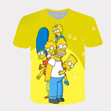 Homer Simpson Shirt Summer Men's T-shirt Printed Casual Short Sleeve