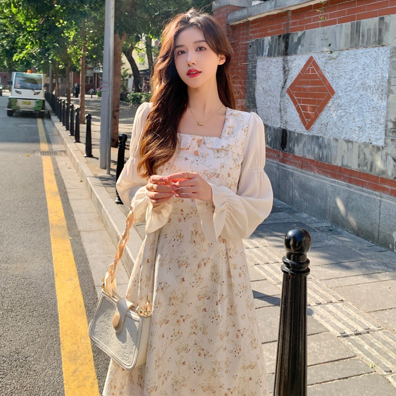 Aesthetic Dress Women's Floral Dress Lace Long Dress