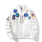 NASA Varsity Jacket Spring Casual Coat Men's and Women's Embroidered Loose