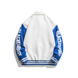 Black Varsity Jacket Spring and Autumn Baseball Uniform Loose Stitching Couple Workwear Jacket Men's Japanese Leisure Jacket Men's