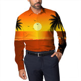 Men Beach T Shirts Spring Men's Cool Long Sleeve Shirt