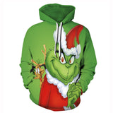 Grinch Hoodie Christmas Style Grinch 3D Printing Same Style for Men and Women