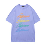 We11 Done T Shirts Color Letter Print Loose Large Size Men and Women Same Style