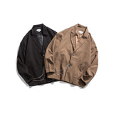 Men's Casual Suit Man Blzer Chain Small Suit Men's Street Loose Suit Jacket Solid Color Jacket Top
