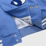 Bone Varsity Jacket Autumn Flocking Baseball Uniform Jacket Lapel Men's and Women's Coats
