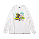 Mens Fall Outfits Long-Sleeved T-shirt Men's Heart Printing Top Loose Clothes