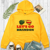 Let'S Go Brandon Hoodie Glasses Printed Hoodie