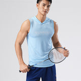 Sweat Wicking Shirt T-shirt Men's Hooded Sports Vest Workout Top