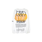 Men's Fall Outfits Printed Long-Sleeved T-shirt Men's and Women's Loose Couple's Top