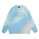 Mens Fall Outfits Men's Couple's Full Printed Crew Neck Pullover Sweater Knitted Top