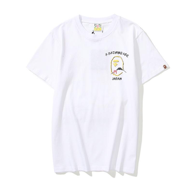 Shark Print T Shirt Summer Golden Printing Plus Size Loose Short Sleeve T-Shirt