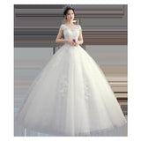 Women's Evening Dress Ball Gown Princess Quinceanera Wedding Dresses Simple Small Dream White Romantic Wedding Dress