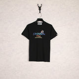 WGM Closing Shark Graffiti Crown Printing Youth Men's and Women's Short-Sleeved T-shirt