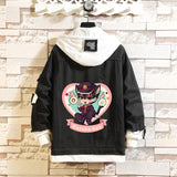 Comic Denim Jacket Anime Men's and Women's Fashion Jacket Denim Jacket