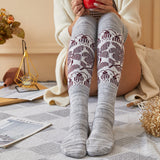 Winter Chunky Cable Thick Knit Thigh High Socks Long Stockings Boot Autumn Winter Retro Ethnic Style Woolen Yarn Socks