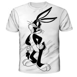 Bugs Bunny Shirt Fashion Short Sleeve Printed Cartoon
