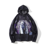 Mens Fall Outfits Oversize Dark Hooded Sweater Men's and Women's Printed Loose Hoodie