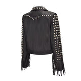 Punk Rock Jacket Rivet Graffiti Punk Pu Jacket