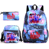 Stranger Things Hellfire Club Backpack Three-Piece Backpack Printed Pattern